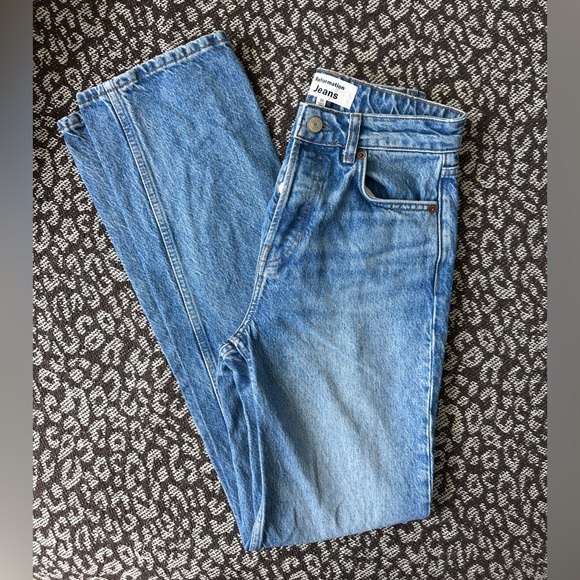 Reformation Denim - Women’s Reformation Cynthia High Rise Straight Jeans, Long Size 25